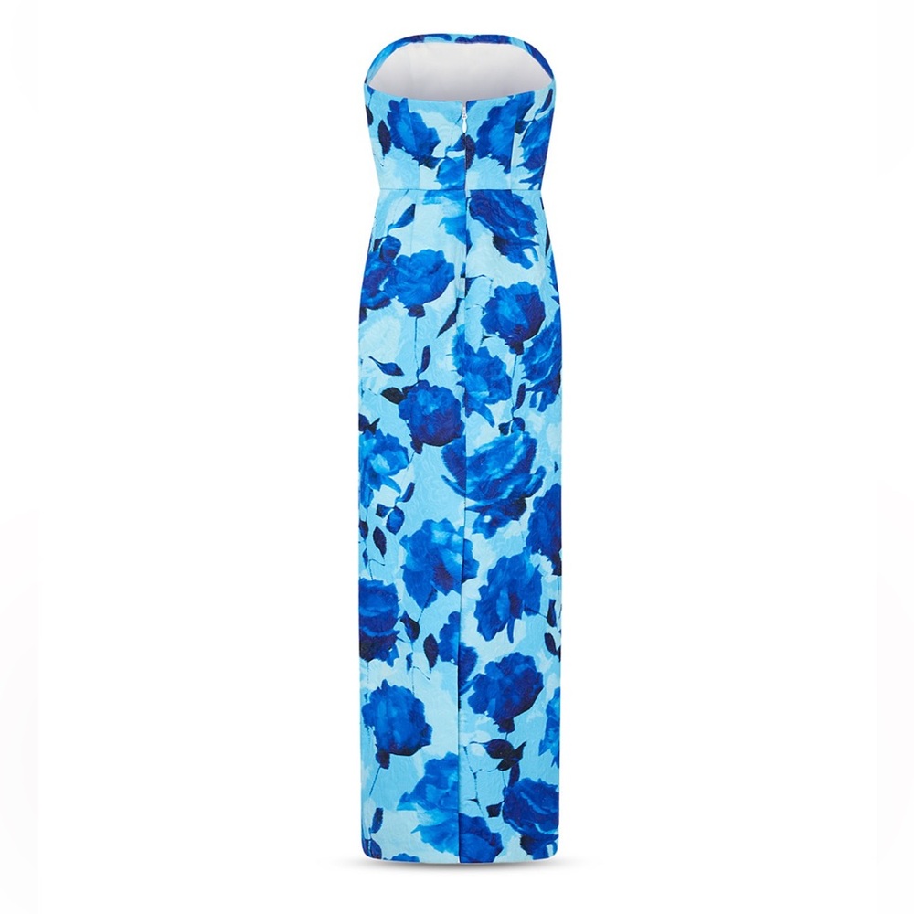 Milly Blue Floral Maxi Dress - Picture 2 of 5